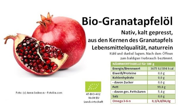 Granatapfelkernöl Bio 50ml