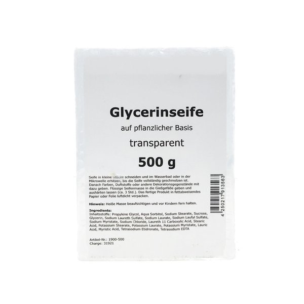 Glycerinseife transparent Giessseife im Block 500g