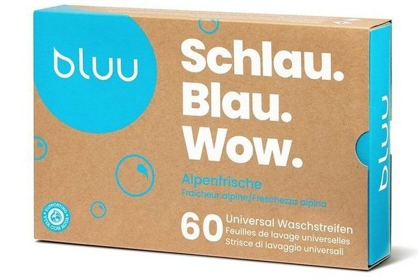 bluu Universal Waschstreifen Alpenfrische  AKTION 6x 60 Stk