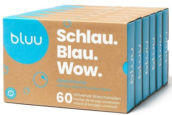 bluu Universal Waschstreifen Alpenfrische  AKTION 6x 60 Stk
