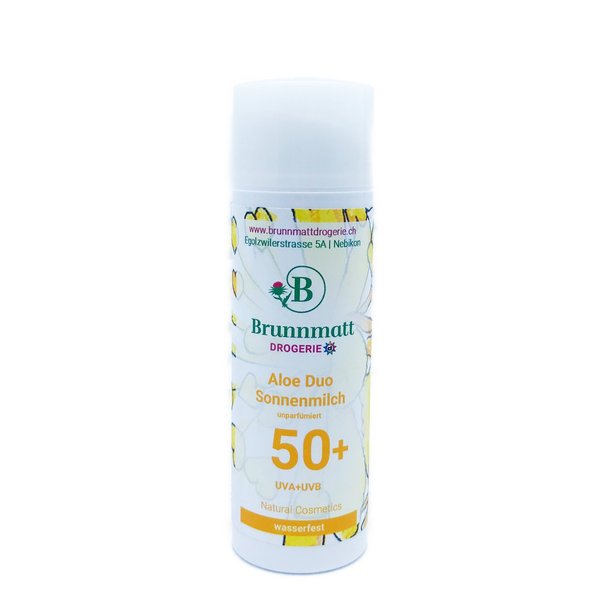 Brunnmatt  DUO Sonnenmilch mit Aloe LSF 50+ 50ml